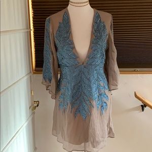 Free people embellished and embroidered dress